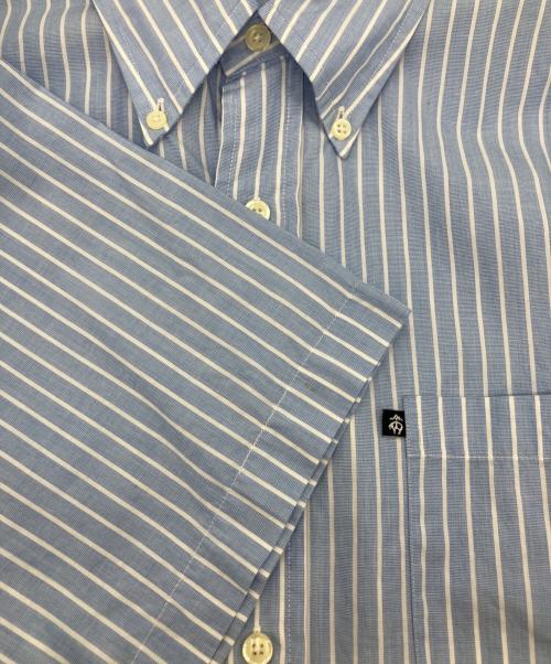 346 BROOKS BROTHERS（346 ブルックスブラザーズ）346 BROOKS BROTHERS (346 ブルックスブラザーズ) S/Sストライプシャツ ブルー サイズ:Lの古着・服飾アイテム