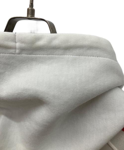 adidas（アディダス）adidas (アディダス) プルオーバーパーカー ホワイト×パープル サイズ:M-Lの古着・服飾アイテム
