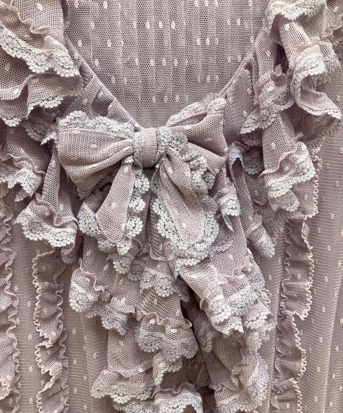 PINK HOUSE（ピンクハウス）PINK HOUSE (ピンクハウス) フリルブラウス パープル サイズ:- 未使用品の古着・服飾アイテム
