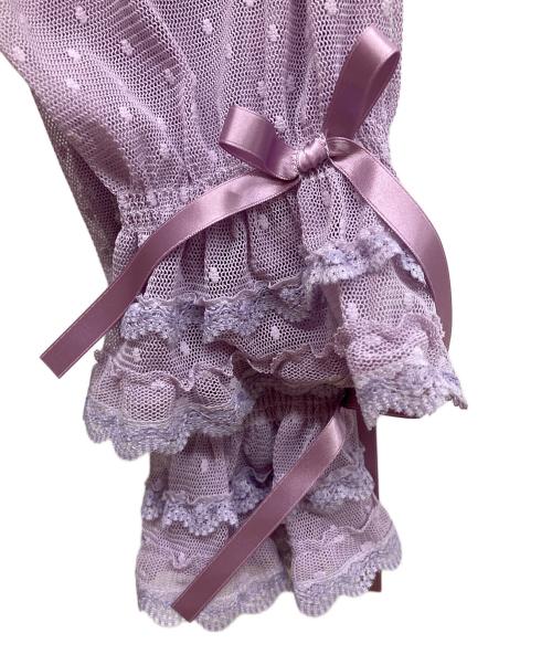 PINK HOUSE（ピンクハウス）PINK HOUSE (ピンクハウス) フリルブラウス パープル サイズ:- 未使用品の古着・服飾アイテム