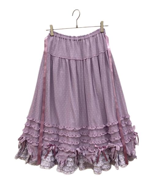PINK HOUSE（ピンクハウス）PINK HOUSE (ピンクハウス) フリルスカート パープル サイズ:-の古着・服飾アイテム