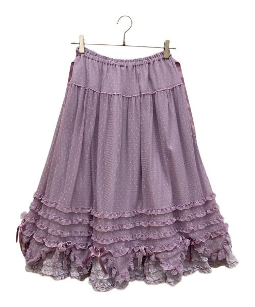 PINK HOUSE（ピンクハウス）PINK HOUSE (ピンクハウス) フリルスカート パープル サイズ:-の古着・服飾アイテム