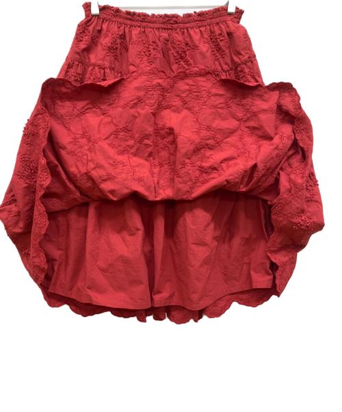 PINK HOUSE（ピンクハウス）PINK HOUSE (ピンクハウス) 花柄スカート レッド サイズ:- 未使用品の古着・服飾アイテム