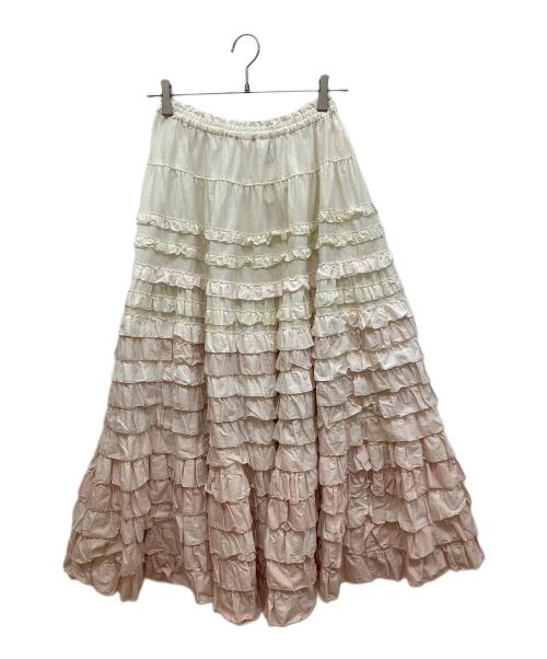 PINK HOUSE（ピンクハウス）PINK HOUSE (ピンクハウス) フリルスカート ピンク サイズ:-の古着・服飾アイテム