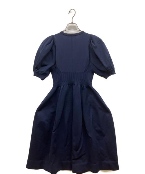 CELFORD（セルフォード）CELFORD (セルフォード) ホールガーメントボリュームスリーブワンピース ネイビー サイズ:38の古着・服飾アイテム
