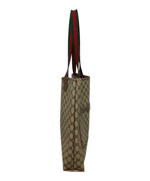GUCCI（グッチ）GUCCI (グッチ) PVCシェリーライントートバッグ ベージュの古着・服飾アイテム