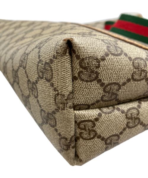 GUCCI（グッチ）GUCCI (グッチ) PVCシェリーライントートバッグ ベージュの古着・服飾アイテム