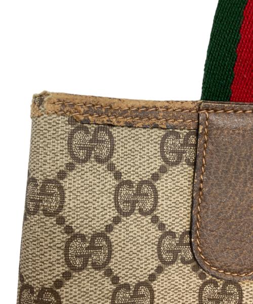 GUCCI（グッチ）GUCCI (グッチ) PVCシェリーライントートバッグ ベージュの古着・服飾アイテム