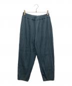 YOKEヨーク）の古着「PLEATED KNIT LOUNGE PANTS」｜ブルー