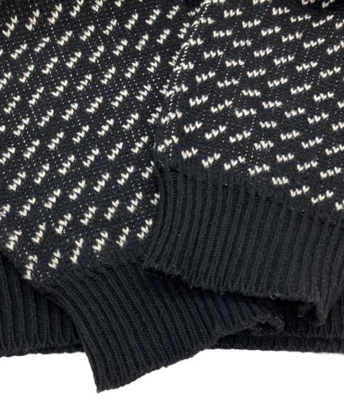 binghamton knitting company（ビンガムトンニッティングカンパニー）Binghamton Knitting Company (ビンガムトンニッティングカンパニー) バーズアイニット ブラック サイズ:Ｌの古着・服飾アイテム