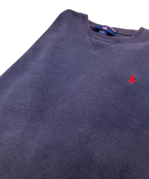 POLO SPORT（ポロスポーツ）POLO SPORT (ポロスポーツ) ワンポイントクルーネックスウェット ネイビー サイズ:Ｌの古着・服飾アイテム