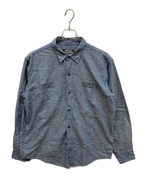 Hysteric Glamour（ヒステリックグラマー）Hysteric Glamour (ヒステリックグラマー) KINKY JEANS プリズナーシャツ ネイビー サイズ:Lの古着・服飾アイテム