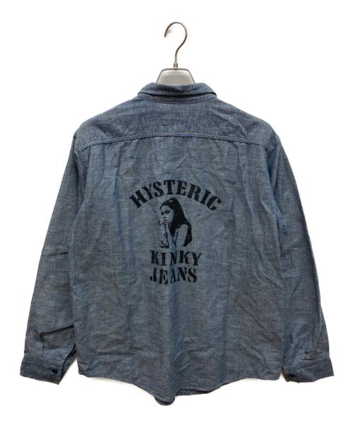 Hysteric Glamour（ヒステリックグラマー）Hysteric Glamour (ヒステリックグラマー) KINKY JEANS プリズナーシャツ ネイビー サイズ:Lの古着・服飾アイテム