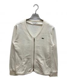 LACOSTE（ラコステ）の古着「プレミアムスウェットジップカーディガン」｜ホワイト