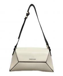 CHARLES & KEITH（チャールズアンドキース）の古着「Nasrin ナスリン ジオメトリックショルダーバッグ」｜ホワイト