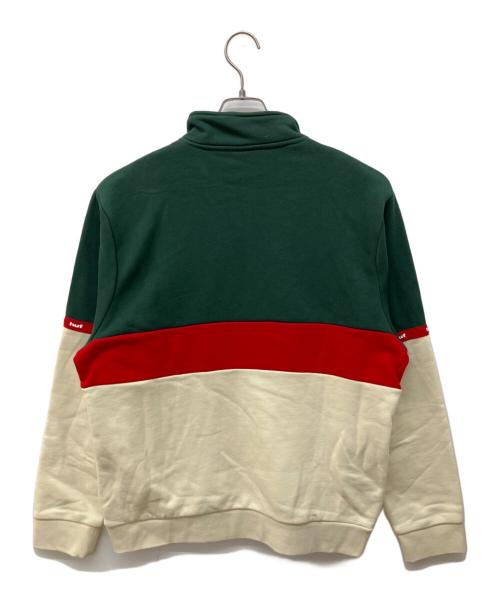 HUF（ハフ）HUF (ハフ) Taped 1/4 Zip Fleece グリーン サイズ:Ｌの古着・服飾アイテム