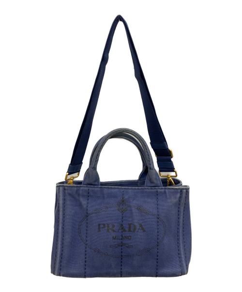 PRADA（プラダ）PRADA (プラダ) デニムカナパトートバッグ インディゴの古着・服飾アイテム