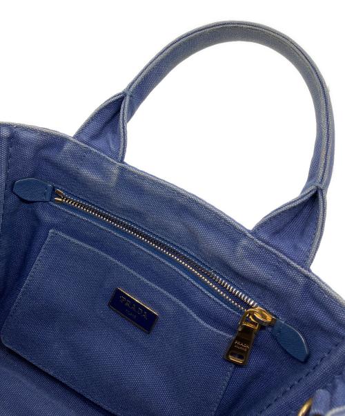 PRADA（プラダ）PRADA (プラダ) デニムカナパトートバッグ インディゴの古着・服飾アイテム