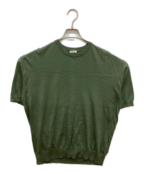 cash&barba（キャッシュ アンド バルバ）CASH&BARBA (キャッシュ アンド バルバ) シーアイランドコットン 半袖ニット グリーン サイズ:3の古着・服飾アイテム