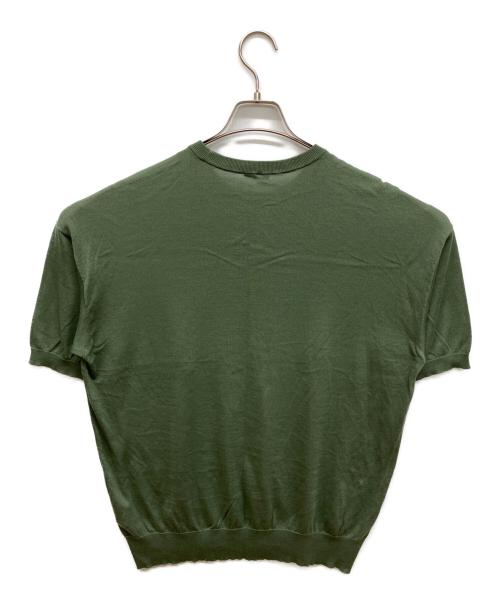cash&barba（キャッシュ アンド バルバ）CASH&BARBA (キャッシュ アンド バルバ) シーアイランドコットン 半袖ニット グリーン サイズ:3の古着・服飾アイテム