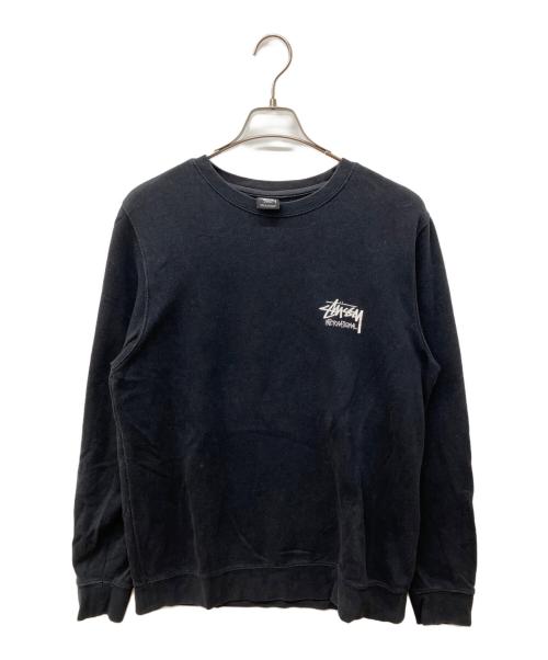 stussy（ステューシー）stussy (ステューシー) Basic Stüssy Crew Sweat ブラック サイズ:Ｌの古着・服飾アイテム