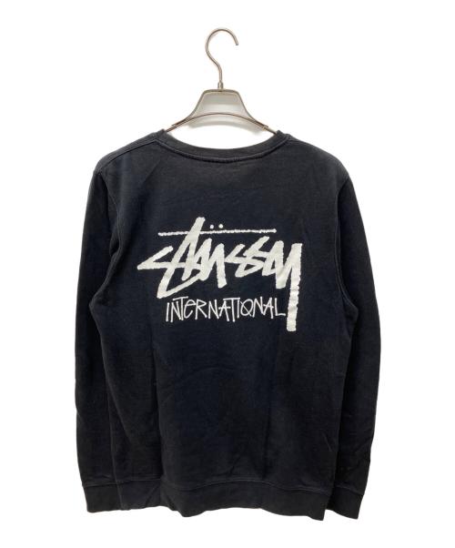 stussy（ステューシー）stussy (ステューシー) Basic Stüssy Crew Sweat ブラック サイズ:Ｌの古着・服飾アイテム