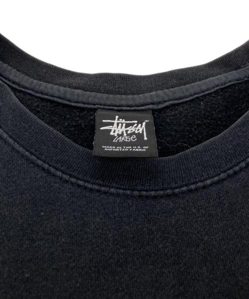 stussy（ステューシー）stussy (ステューシー) Basic Stüssy Crew Sweat ブラック サイズ:Ｌの古着・服飾アイテム