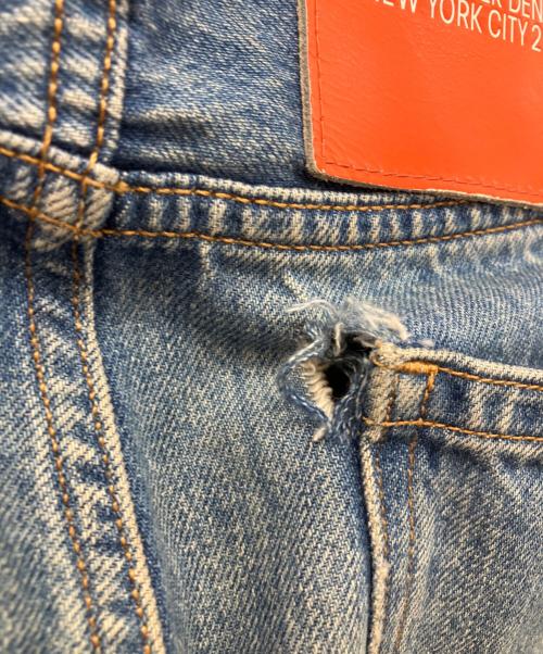 Calvin Klein Jeans（カルバンクラインジーンズ）Calvin Klein Jeans (カルバンクラインジーンズ) テーパードデニムパンツ　ボタンフライ インディゴ サイズ:71cm (W28)の古着・服飾アイテム