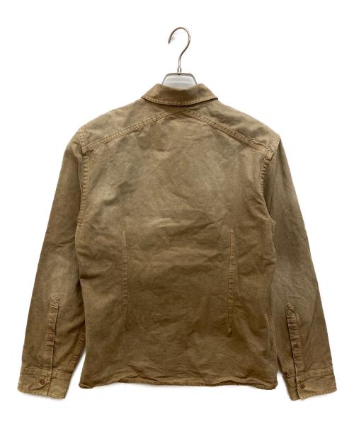 STONE ISLAND（ストーンアイランド）STONE ISLAND (ストーンアイランド) ワークシャツ　DENIMSライン ブラウン サイズ:Mの古着・服飾アイテム