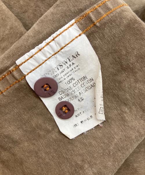 STONE ISLAND（ストーンアイランド）STONE ISLAND (ストーンアイランド) ワークシャツ　DENIMSライン ブラウン サイズ:Mの古着・服飾アイテム