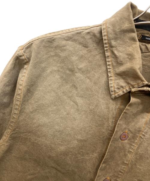 STONE ISLAND（ストーンアイランド）STONE ISLAND (ストーンアイランド) ワークシャツ　DENIMSライン ブラウン サイズ:Mの古着・服飾アイテム