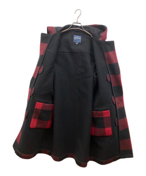 BROOKS BROTHERS（ブルックスブラザーズ）BROOKS BROTHERS (ブルックスブラザーズ) バッファローチェックウールダブルフェイスダッフルコート レッド サイズ:Mの古着・服飾アイテム