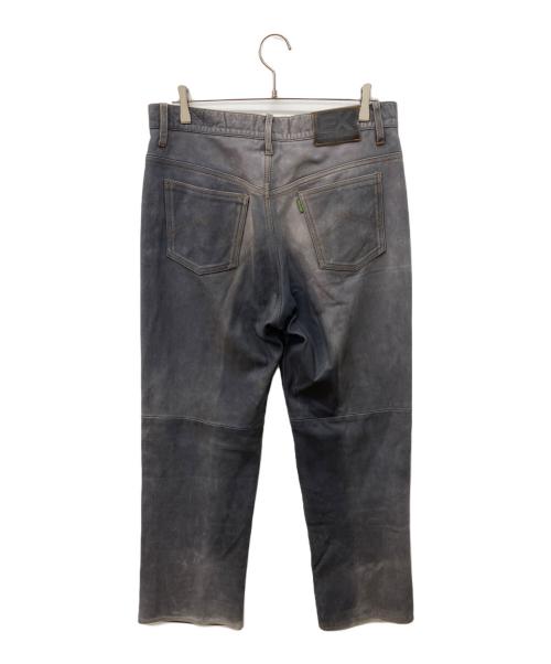 KUSHITANI KWP leather（クシタニ ケーダブリューピー レザー）KUSHITANI KWP leather (クシタニ ケーダブリューピー レザー) レザーパンツ グレー サイズ:76cm (W30)の古着・服飾アイテム