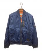COACHコーチ）の古着「MA-1ジャケット　ブルゾン」｜ネイビー