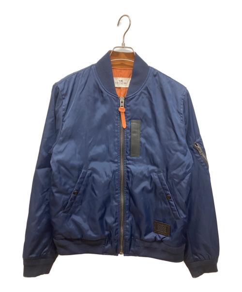 COACH（コーチ）COACH (コーチ) MA-1ジャケット　ブルゾン ネイビー サイズ:Mの古着・服飾アイテム