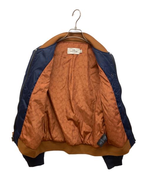 COACH（コーチ）COACH (コーチ) MA-1ジャケット　ブルゾン ネイビー サイズ:Mの古着・服飾アイテム