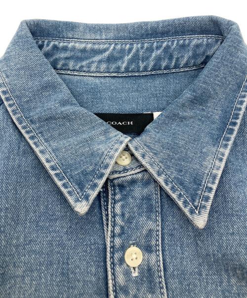 COACH（コーチ）COACH (コーチ) ショートスリーブデニムシャツ インディゴ サイズ:Mの古着・服飾アイテム
