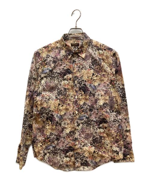 Paul Smith COLLECTION（ポールスミス コレクション）Paul Smith COLLECTION (ポールスミス コレクション) フラワープリントシャツ ブラウン サイズ:Mの古着・服飾アイテム