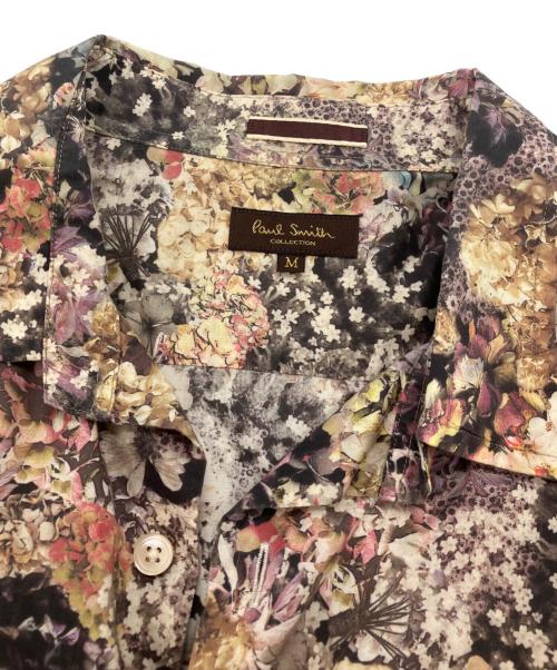 Paul Smith COLLECTION（ポールスミス コレクション）Paul Smith COLLECTION (ポールスミス コレクション) フラワープリントシャツ ブラウン サイズ:Mの古着・服飾アイテム