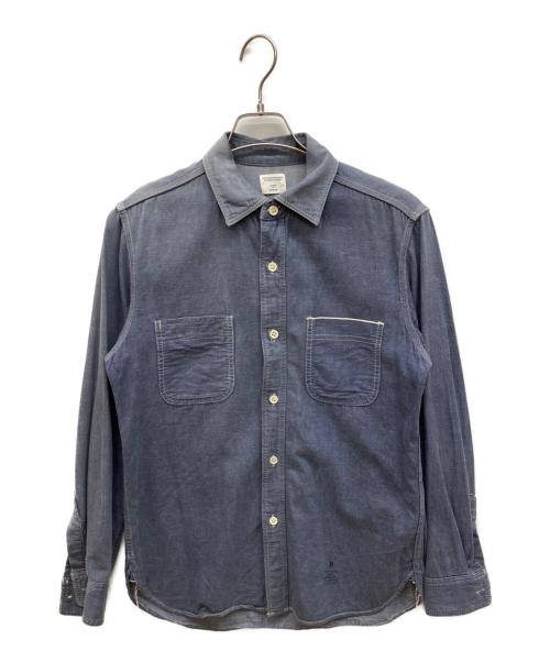 ROTT WEILER（ロットワイラー）ROTT WEILER (ロットワイラー) シャンブレーシャツ ブルー サイズ:Lの古着・服飾アイテム