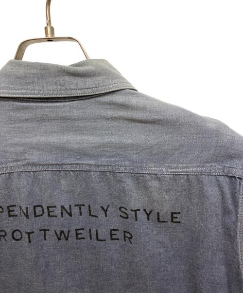 ROTT WEILER（ロットワイラー）ROTT WEILER (ロットワイラー) シャンブレーシャツ ブルー サイズ:Lの古着・服飾アイテム