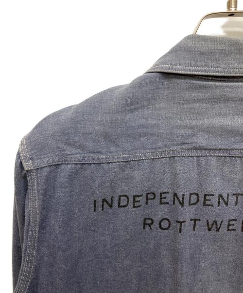 ROTT WEILER（ロットワイラー）ROTT WEILER (ロットワイラー) シャンブレーシャツ ブルー サイズ:Lの古着・服飾アイテム