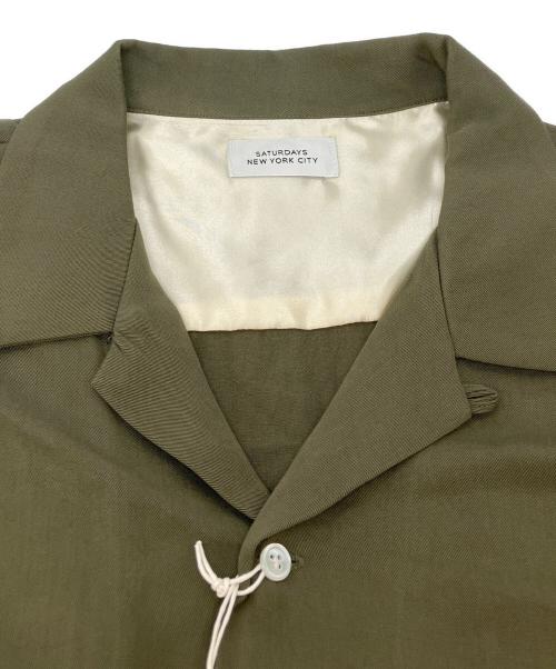 SATURDAY（サタデー）SATURDAY (サタデー) Solid Rayon Open Collar S/S Shirt カーキ サイズ:Lの古着・服飾アイテム