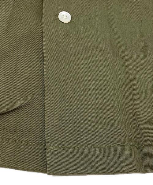SATURDAY（サタデー）SATURDAY (サタデー) Solid Rayon Open Collar S/S Shirt カーキ サイズ:Lの古着・服飾アイテム