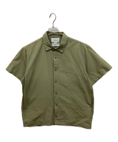 YAECA（ヤエカ）YAECA (ヤエカ) COMFORT SHIRT RELAX SQUARE S/S カーキ サイズ:Lの古着・服飾アイテム