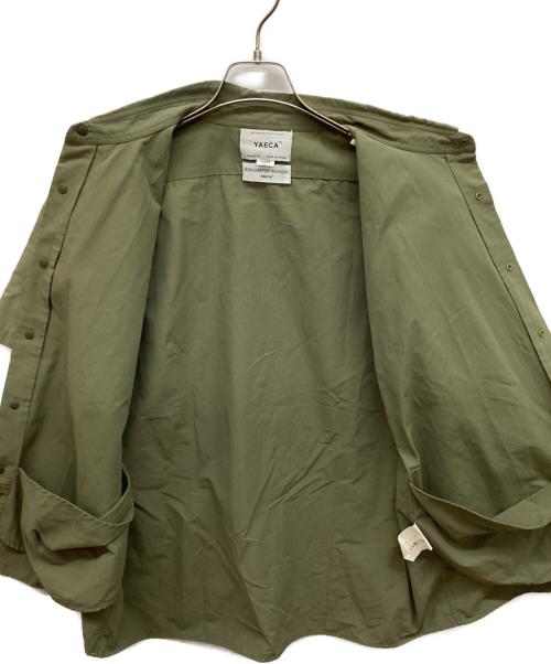 YAECA（ヤエカ）YAECA (ヤエカ) COMFORT SHIRT RELAX SQUARE S/S カーキ サイズ:Lの古着・服飾アイテム