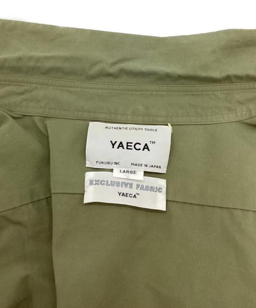 YAECA（ヤエカ）YAECA (ヤエカ) COMFORT SHIRT RELAX SQUARE S/S カーキ サイズ:Lの古着・服飾アイテム
