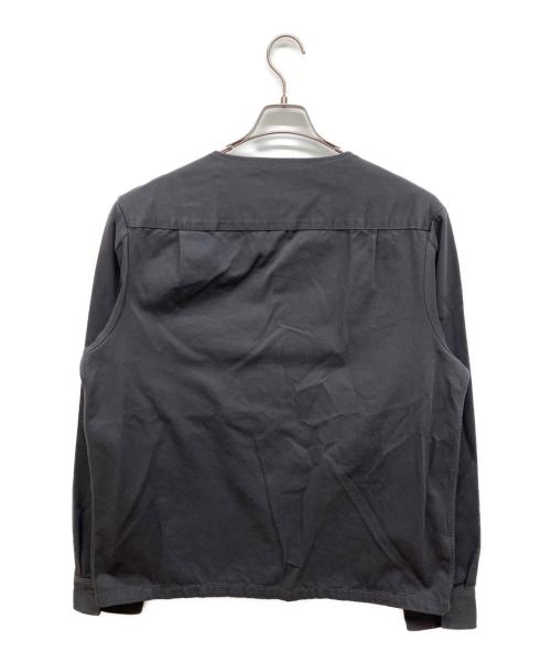 FRED PERRY（フレッドペリー）FRED PERRY (フレッドペリー) COLLARLESS OVERSHIRT ブラック サイズ:Lの古着・服飾アイテム