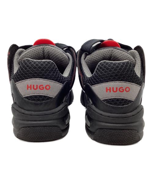 HUGO（ヒューゴ ボス）HUGO (ヒューゴ ボス) ミックスマテリアル スニーカー ブラック サイズ:41の古着・服飾アイテム