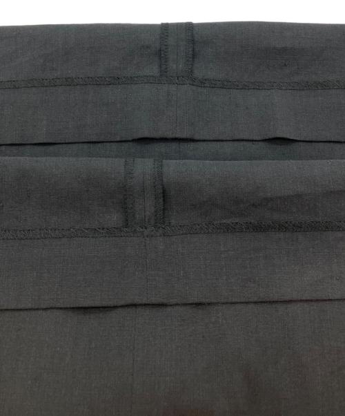 BALLSEY（ボールジィ）BALLSEY (ボールジィ) セルロースリネン イージーセミフレアパンツ ブラック サイズ:36の古着・服飾アイテム